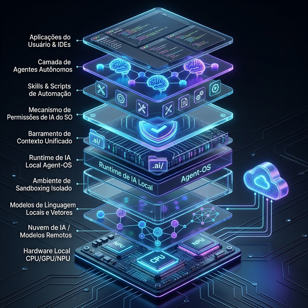 O Futuro da IA como Arquitetura Computacional: Hardware, Kernel e Agentes em Coesão Local